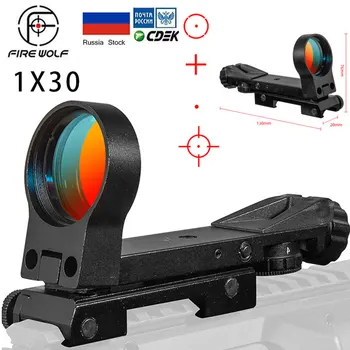 Taktické 1X30 Hot 20 mm Železničnej Riflescope Lov Holografická Optika Red Dot Sight Reflex 4 Reticle Taktické Rozsah Collimator Pohľad Obrázok