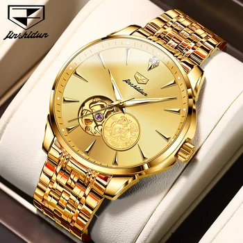 TAXAU Dovezené Muži Mechanické Hodinky Zlata Podnikania, Automatické Mechanické Náramkové hodinky Luxusné Zafír, Diamant Nepremokavé Reloj Obrázok