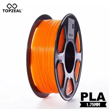 TOPZEAL Jasné CHKO Transparentná Oranžová Farba 3D Vlákna Plastové 1.75 mm 1 KG Rozmerová Presnosť +/- 0,02 mm pre 3D Tlačiarne Obrázok