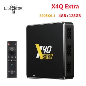Ugoos X4Q Extra Smart TV Box Android 11 s veľkosťou 4 gb, 128 GB DDR4 Amlogic S905X4-J WiFi BT5.0 1000M 4K Set-Top-Box Obrázok