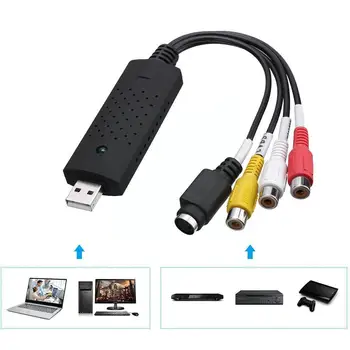 USB Audio Video Zachytiť Kartu Adaptér S USB Kábel, USB 2.0, RCA Video Capture Converter Pre TV, DVD, VHS Zachytiť Obrázok