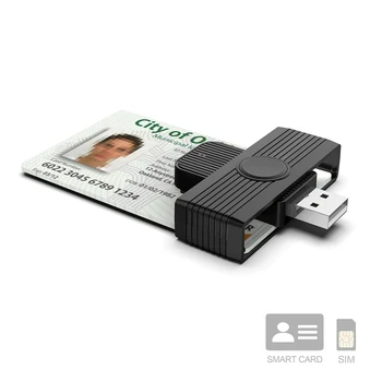 USB typu c Smart Card Reader PC/SC EMV ISO7816 pre Bankové Karty Dni CAC Čip id card reader pre Android Telefóny, USB, PC Počítač Mac Obrázok