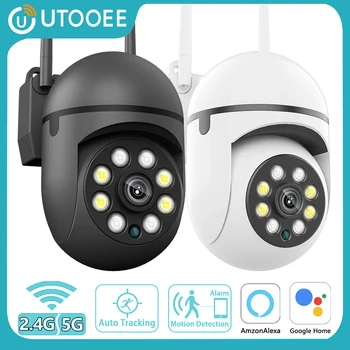 UTOOEE 3MP 5G WIFI Surveillance Camera Auto Tracking Farebné Nočné Videnie Mini Vonkajšie Waterpter PTZ IP Bezpečnostné Kamery Alexa Obrázok