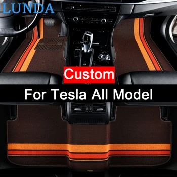 Vlastné Auto Podlahové Rohože Pre Tesla Model 3 Model Y Model X Model S Non-Slip Podlahové Izolačné Rohože Auto Koberce Auto Príslušenstvo Obrázok