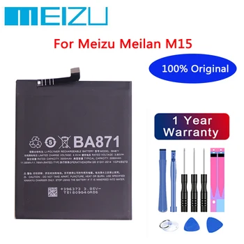 Vysoko Kvalitný 100% Originálne BA871 Batérie Pre Meizu M15 / M15 15 Lite M871 M871H BA 871 3060mAh Batérie Bateria Batérie + Nástroje Obrázok
