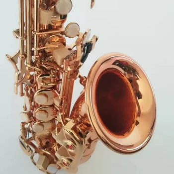 Vysoká kvalita 992 Bb sax naladení soprán saxofón, lakované zlata, fosforu, medi jeden na jedného vyrezávané vzor woodwind nástroja Obrázok
