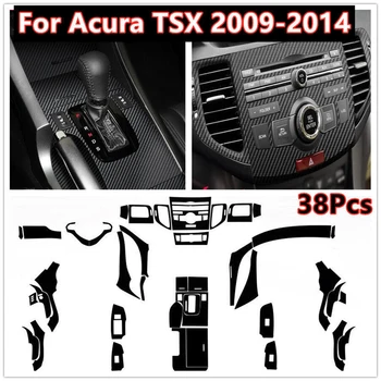 Výbava Odtlačkový Nálepky 38pcs/Set 5D Uhlíkových Vlákien Anti-Vysoká Teplota Auta opaľovací Krém Vinyl Pre Acura TSX 2009-2014 Obrázok