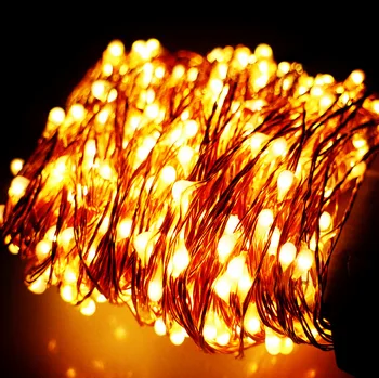 Wholesale100pcs 10M 100 LED Batériou Napájaný String Víla Terasa Svetlo Pre Chirstmas Záhrada Svadobné Doplnky Strany String Svetlo Obrázok