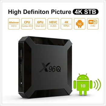 X96Q TV BOX Amdroid 10.0 Allwinner H313 1G 8G 2G 16G WiFi 4K Set Top Boxu, Prehrávača Médií Nastavte TV Box Obrázok