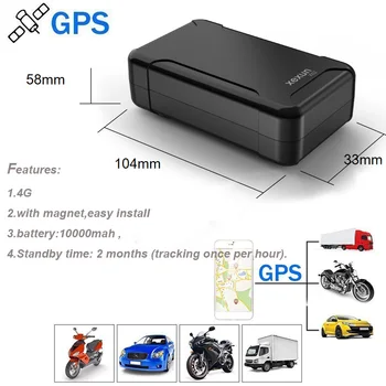 Xexun Vysoko Kvalitných ABS Materiálu 52832 Import Čip GPS Tarcker pre Auto, Kamión s Dlhými Batérie 10000mah Obrázok