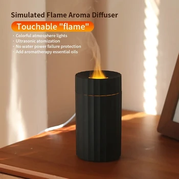 Xiao Auto Aromaterapia Difúzor USB Farebné Plameň Svetla Esenciálny Olej Zvlhčovač Vzduchu pre Auto Domov Spálňa Vôňa Výustiek Obrázok