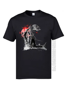 Čerešňa Japonský Samuraj Swordman Tshirts 3D Vytlačené Na 100% Bavlna Mužov Topy Tees Bežné Krátky Rukáv Oblečenie Tričko Cool Obrázok