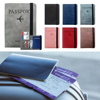 Ženy, Muži, Ročník Obchodných Pas Vzťahuje na Držiteľa Multi-Function ID Kartou PU Kožené Peňaženky Prípade Cestovné Príslušenstvo Obrázok