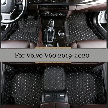 Auto Podlahové Rohože Koberce Interiéru Vlastné Volvo V60 2019 2020 Automobily Styling Chránič Zahŕňa Nepremokavé Koža Nohy Podložky Obrázok