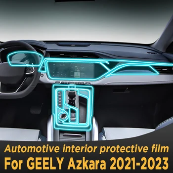 Pre GEELY Azkarra 2021-2023 Prevodovka Panel Navigácia Automobilový priemysel Interiér Obrazovke Ochranný Film TPU Anti-Scratch Nálepky Chrániť Obrázok